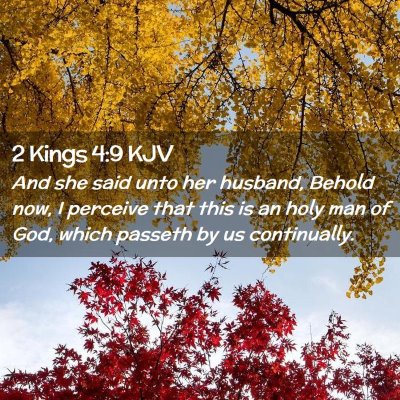 Picture 02 - 2 Kings 4:9 KJV - And she said unto her husband, Behold now, I - Bible Verse Picture