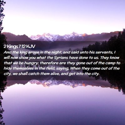 Picture 02 - 2 Kings 7:12 KJV - And the king arose in the night, and said unto - Bible Verse Picture