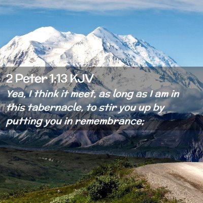 Picture 02 - 2 Peter 1:13 KJV - Yea, I think it meet, as long as I am in this - Bible Verse Picture