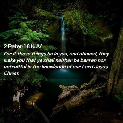 Picture 02 - 2 Peter 1:8 KJV - For if these things be in you, and abound, they - Bible Verse Picture