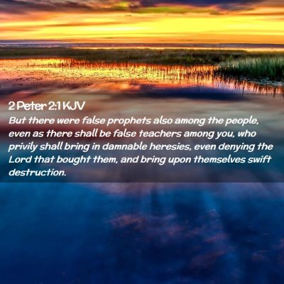 Picture 02 - 2 Peter 2:1 KJV - But there were false prophets also among the - Bible Verse Picture