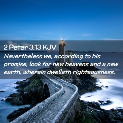 Picture 02 - 2 Peter 3:13 KJV - Nevertheless we, according to his promise, look - Bible Verse Picture
