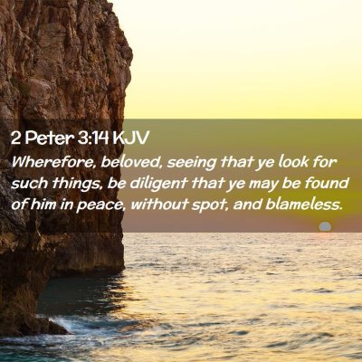 Picture 02 - 2 Peter 3:14 KJV - Wherefore, beloved, seeing that ye look for such - Bible Verse Picture