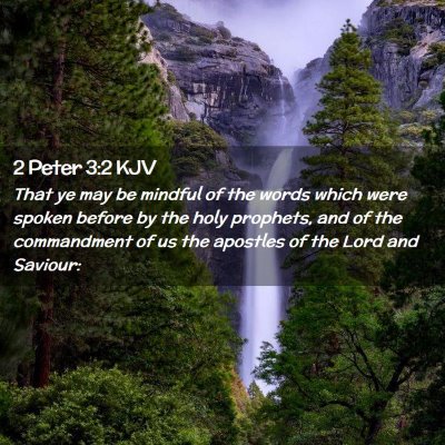 Picture 02 - 2 Peter 3:2 KJV - That ye may be mindful of the words which were - Bible Verse Picture