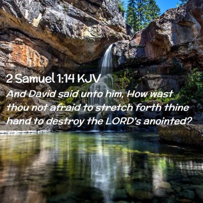 Picture 02 - 2 Samuel 1:14 KJV - And David said unto him, How wast thou not afraid - Bible Verse Picture