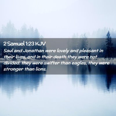 Picture 02 - 2 Samuel 1:23 KJV - Saul and Jonathan were lovely and pleasant in - Bible Verse Picture