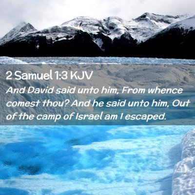 Picture 02 - 2 Samuel 1:3 KJV - And David said unto him, From whence comest thou? - Bible Verse Picture