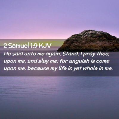 Picture 02 - 2 Samuel 1:9 KJV - He said unto me again, Stand, I pray thee, upon - Bible Verse Picture