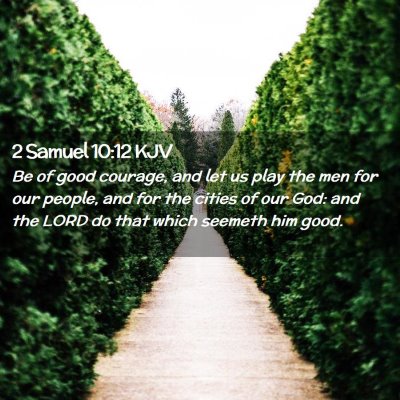 Picture 02 - 2 Samuel 10:12 KJV - Be of good courage, and let us play the men for - Bible Verse Picture