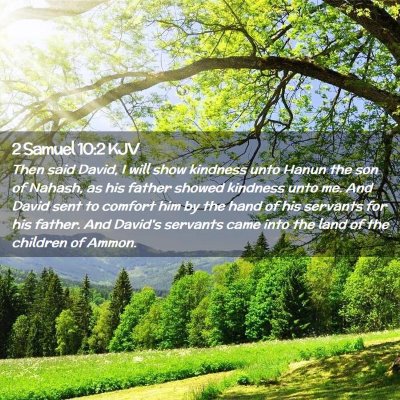 Picture 02 - 2 Samuel 10:2 KJV - Then said David, I will show kindness unto Hanun - Bible Verse Picture