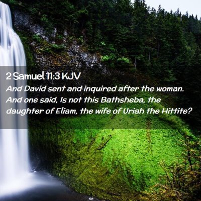 Picture 02 - 2 Samuel 11:3 KJV - And David sent and inquired after the woman. And - Bible Verse Picture