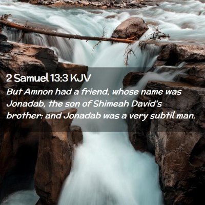 Picture 02 - 2 Samuel 13:3 KJV - But Amnon had a friend, whose name was Jonadab, - Bible Verse Picture