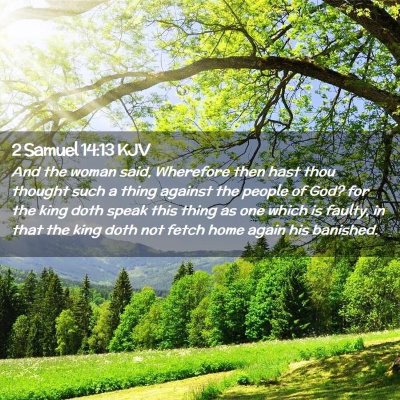 Picture 02 - 2 Samuel 14:13 KJV - And the woman said, Wherefore then hast thou - Bible Verse Picture