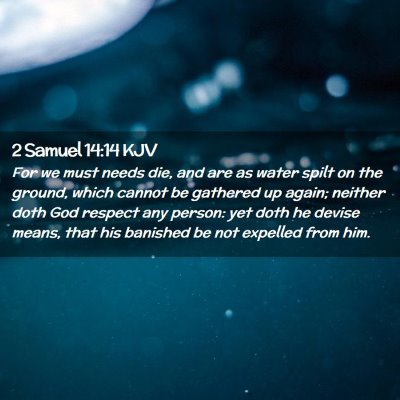 Picture 02 - 2 Samuel 14:14 KJV - For we must needs die, and are as water spilt on - Bible Verse Picture