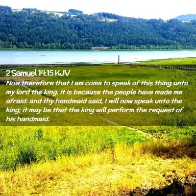 Picture 02 - 2 Samuel 14:15 KJV - Now therefore that I am come to speak of this - Bible Verse Picture