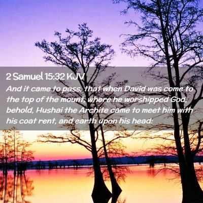 Picture 02 - 2 Samuel 15:32 KJV - And it came to pass, that when David was come to - Bible Verse Picture