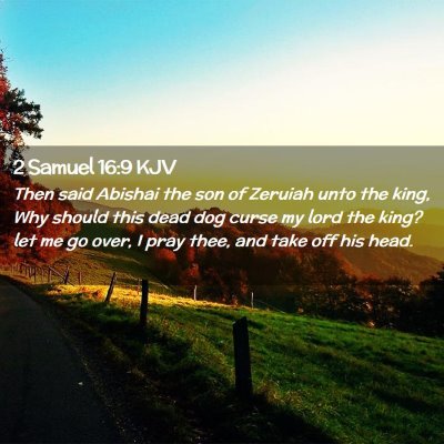 Picture 02 - 2 Samuel 16:9 KJV - Then said Abishai the son of Zeruiah unto the - Bible Verse Picture