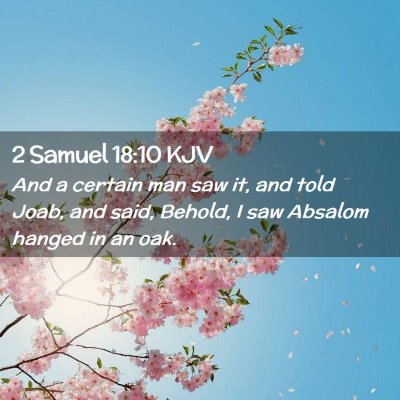 Picture 02 - 2 Samuel 18:10 KJV - And a certain man saw it, and told Joab, and - Bible Verse Picture