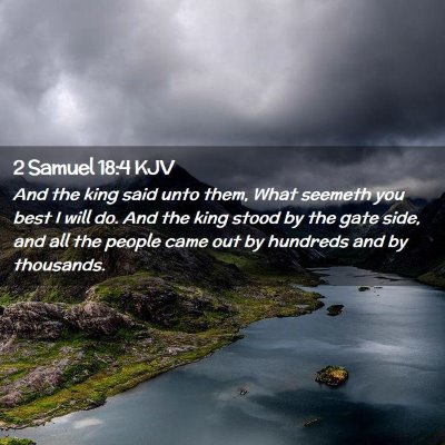 Picture 02 - 2 Samuel 18:4 KJV - And the king said unto them, What seemeth you - Bible Verse Picture