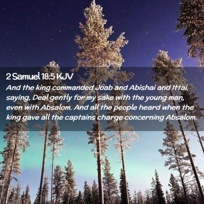 Picture 02 - 2 Samuel 18:5 KJV - And the king commanded Joab and Abishai and - Bible Verse Picture