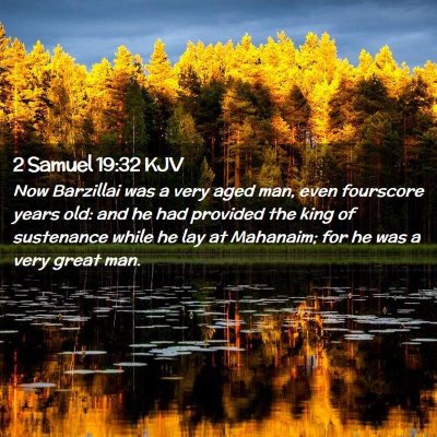 Picture 02 - 2 Samuel 19:32 KJV - Now Barzillai was a very aged man, even fourscore - Bible Verse Picture