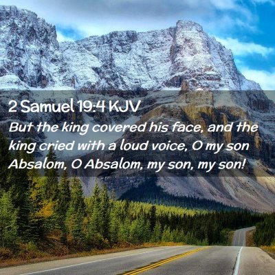 Picture 02 - 2 Samuel 19:4 KJV - But the king covered his face, and the king cried - Bible Verse Picture