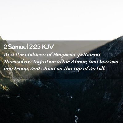 Picture 02 - 2 Samuel 2:25 KJV - And the children of Benjamin gathered themselves - Bible Verse Picture