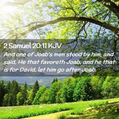 Picture 02 - 2 Samuel 20:11 KJV - And one of Joab's men stood by him, and said, He - Bible Verse Picture
