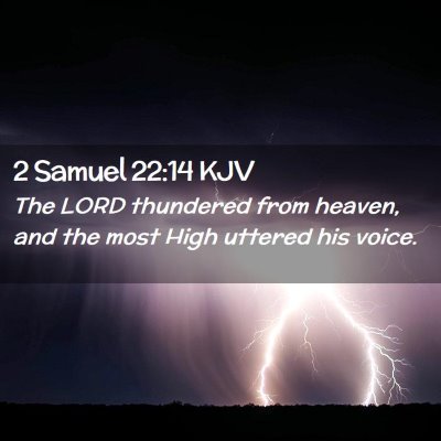 Picture 02 - 2 Samuel 22:14 KJV - The LORD thundered from heaven, and the most High - Bible Verse Picture