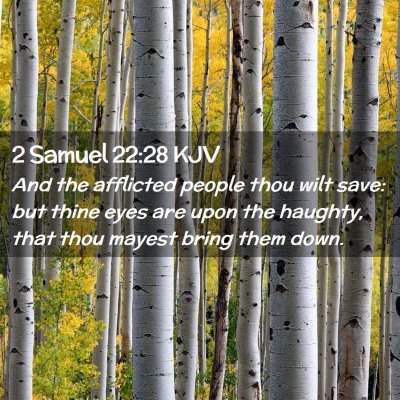 Picture 02 - 2 Samuel 22:28 KJV - And the afflicted people thou wilt save: but - Bible Verse Picture