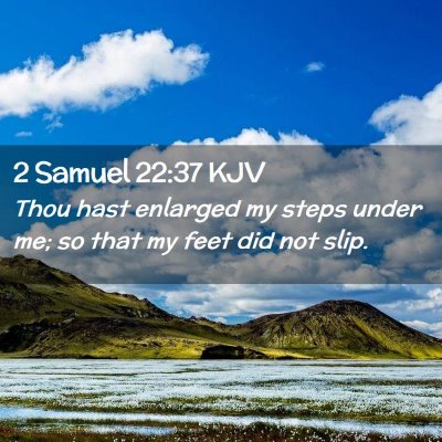 Picture 02 - 2 Samuel 22:37 KJV - Thou hast enlarged my steps under me; so that my - Bible Verse Picture