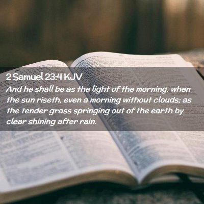 Picture 02 - 2 Samuel 23:4 KJV - And he shall be as the light of the morning, when - Bible Verse Picture