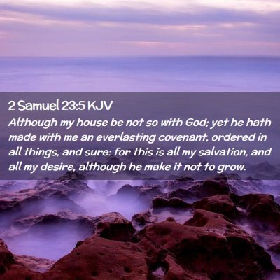 Picture 02 - 2 Samuel 23:5 KJV - Although my house be not so with God; yet he hath - Bible Verse Picture