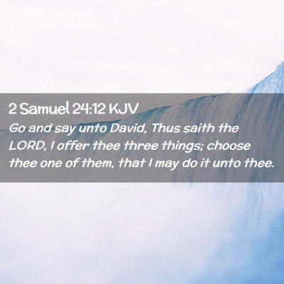 Picture 02 - 2 Samuel 24:12 KJV - Go and say unto David, Thus saith the LORD, I - Bible Verse Picture