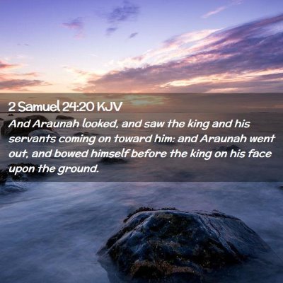 Picture 02 - 2 Samuel 24:20 KJV - And Araunah looked, and saw the king and his - Bible Verse Picture