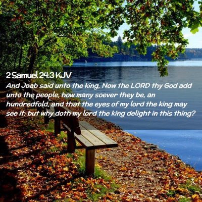 Picture 02 - 2 Samuel 24:3 KJV - And Joab said unto the king, Now the LORD thy God - Bible Verse Picture