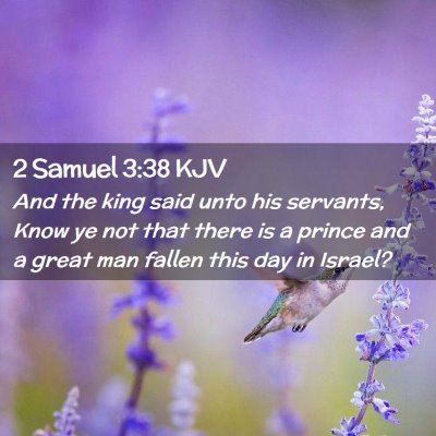 Picture 02 - 2 Samuel 3:38 KJV - And the king said unto his servants, Know ye not - Bible Verse Picture