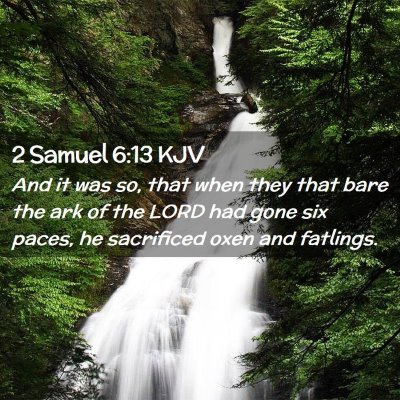 Picture 02 - 2 Samuel 6:13 KJV - And it was so, that when they that bare the ark - Bible Verse Picture