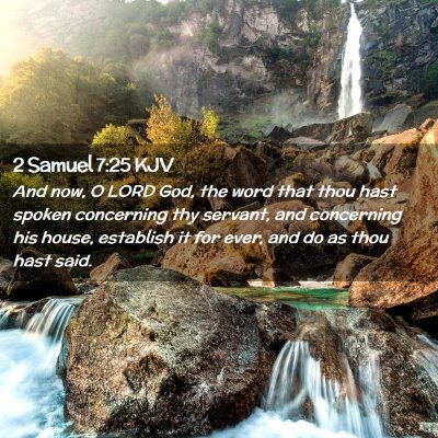Picture 02 - 2 Samuel 7:25 KJV - And now, O LORD God, the word that thou hast - Bible Verse Picture