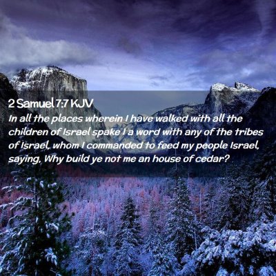 Picture 02 - 2 Samuel 7:7 KJV - In all the places wherein I have walked with all - Bible Verse Picture