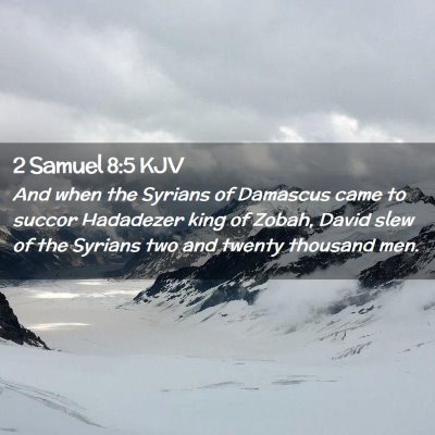 Picture 02 - 2 Samuel 8:5 KJV - And when the Syrians of Damascus came to succor - Bible Verse Picture