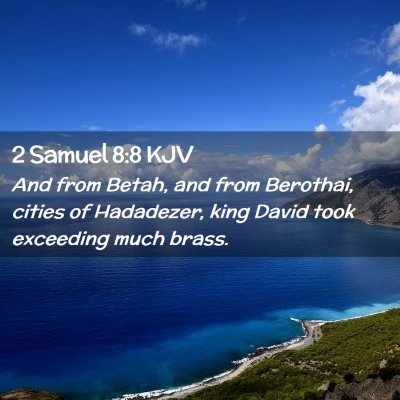 Picture 02 - 2 Samuel 8:8 KJV - And from Betah, and from Berothai, cities of - Bible Verse Picture