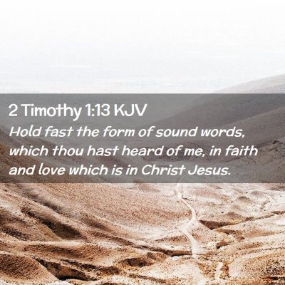 Picture 02 - 2 Timothy 1:13 KJV - Hold fast the form of sound words, which thou - Bible Verse Picture