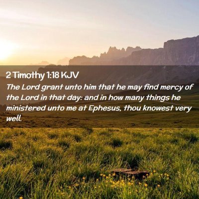 Picture 02 - 2 Timothy 1:18 KJV - The Lord grant unto him that he may find mercy of - Bible Verse Picture