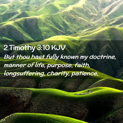 Picture 02 - 2 Timothy 3:10 KJV - But thou hast fully known my doctrine, manner of - Bible Verse Picture