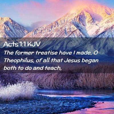 Picture 02 - Acts 1:1 KJV - The former treatise have I made, O Theophilus, of - Bible Verse Picture