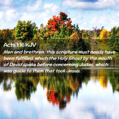 Picture 02 - Acts 1:16 KJV - Men and brethren, this scripture must needs have - Bible Verse Picture