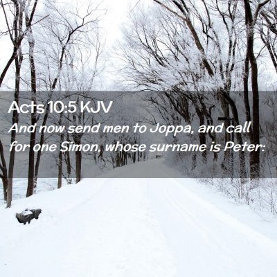 Picture 02 - Acts 10:5 KJV - And now send men to Joppa, and call for one - Bible Verse Picture