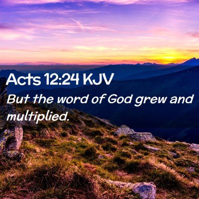 Picture 02 - Acts 12:24 KJV - But the word of God grew and - Bible Verse Picture