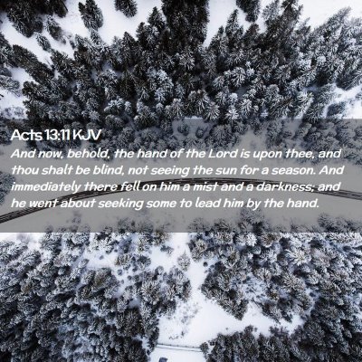 Picture 02 - Acts 13:11 KJV - And now, behold, the hand of the Lord is upon - Bible Verse Picture